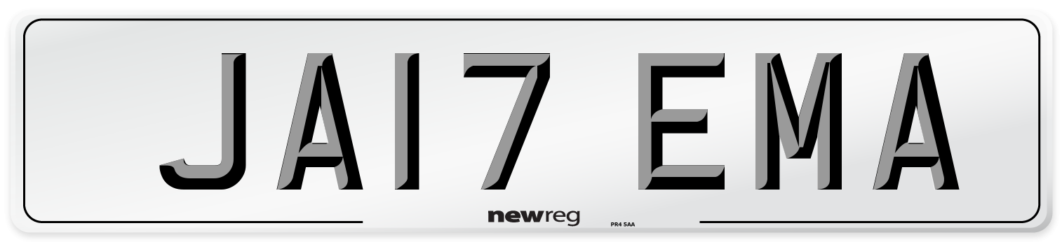 JA17 EMA Number Plate from New Reg